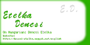 etelka dencsi business card
